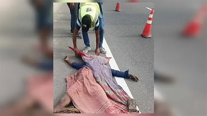 এলিভেটেড এক্সপ্রেসওয়েতে স্কচটেপ মোড়ানো ব্যক্তির মরদেহ উদ্ধার